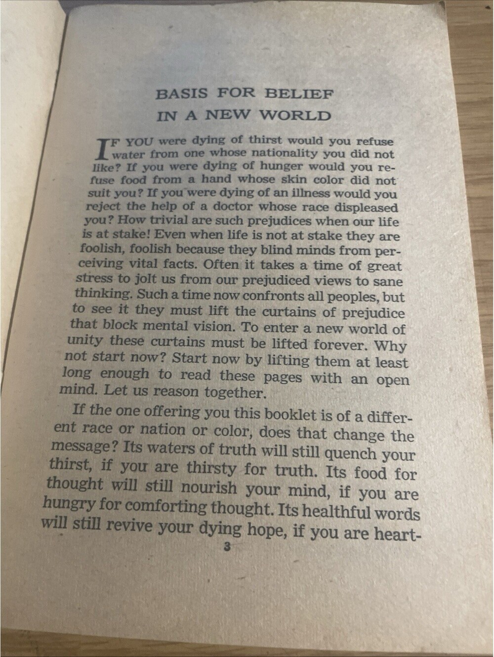 Basis For Belief in a New World * 1953 1st Edn Jehovah Witness IBSA Booklet - Picture 3 of 3